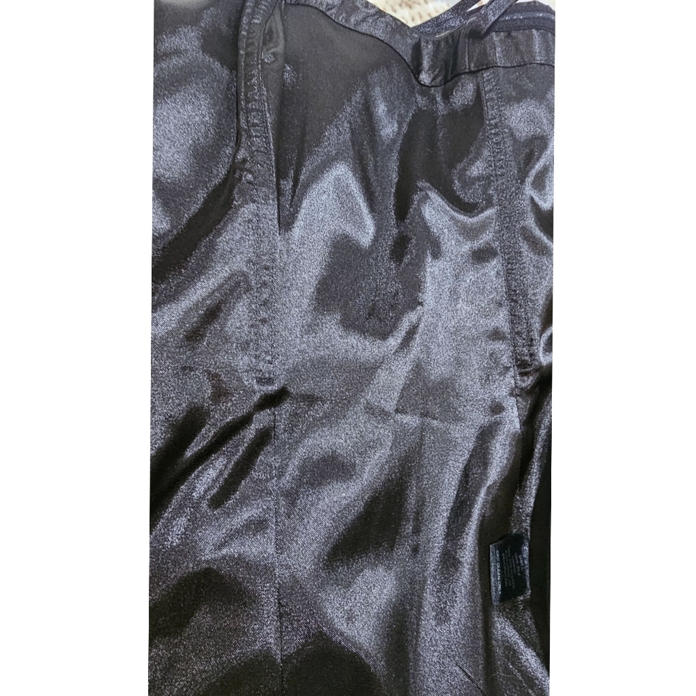 WHBM Black Strapless With Floral Applique Bustier Corset Top - Picture 8 of 9